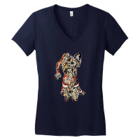 Yorkshire Terrier Dog Wearing Women's V-neck T-shirt | Artistshot