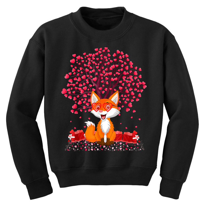 Fox Animal Lover Funny Fox Valentine's Day T Shirt Youth Sweatshirt by tostado | Artistshot