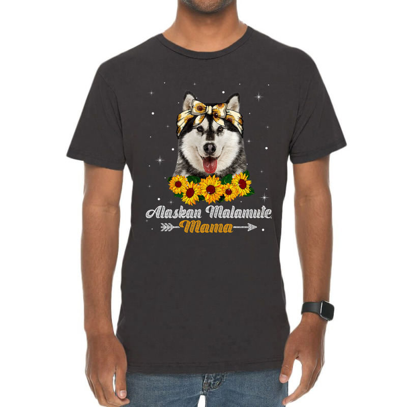 Womens Cute Alaskan Malamute Mama Dog Mom Dog Love Vintage T-shirt | Artistshot