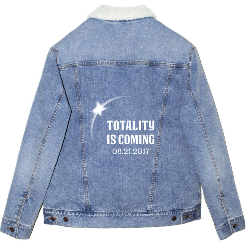 Totality Is Coming, August 21, 2017 Unisex Sherpa-Lined Denim Jacket by semprotancilik | Artistshot