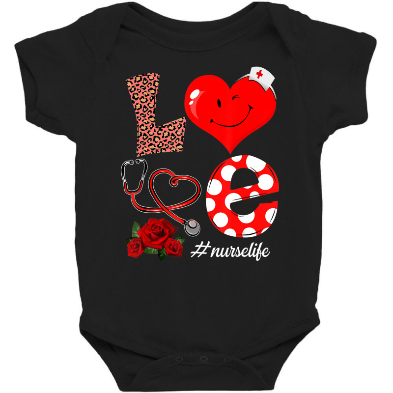 Love Heart Stethoscope Nurse Life Valentine Day 20 Baby Bodysuit | Artistshot