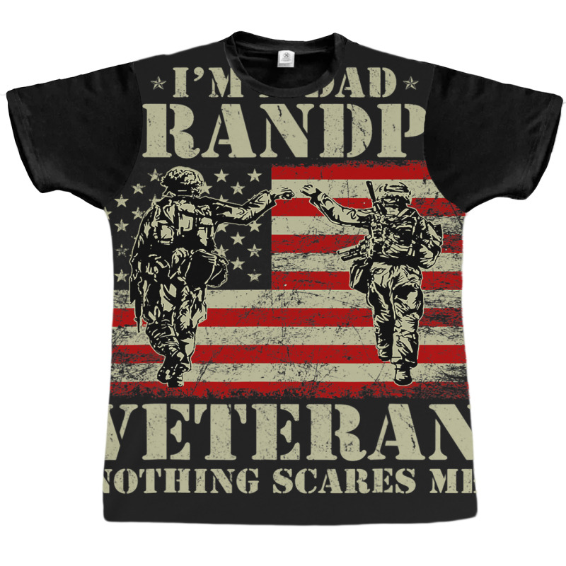 Proud Army Dad Grandpa Gifts With American Flag Ve Graphic T-shirt | Artistshot