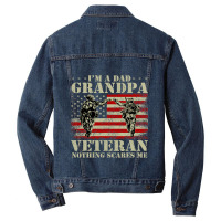 Proud Army Dad Grandpa Gifts With American Flag Ve Men Denim Jacket | Artistshot