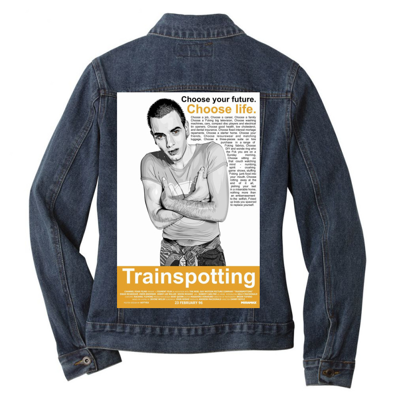 Trainspotting Movie Poster Ladies Denim Jacket by levycarso | Artistshot