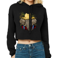 Elephant Farmer Farming Agriculture Rancher Wildli Cropped Hoodie | Artistshot