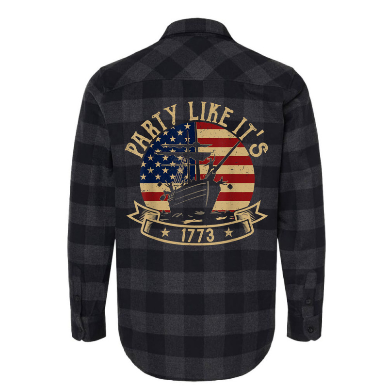 Party Like It's 1773 Funny Us History Boston Tea V Flannel Shirt | Artistshot