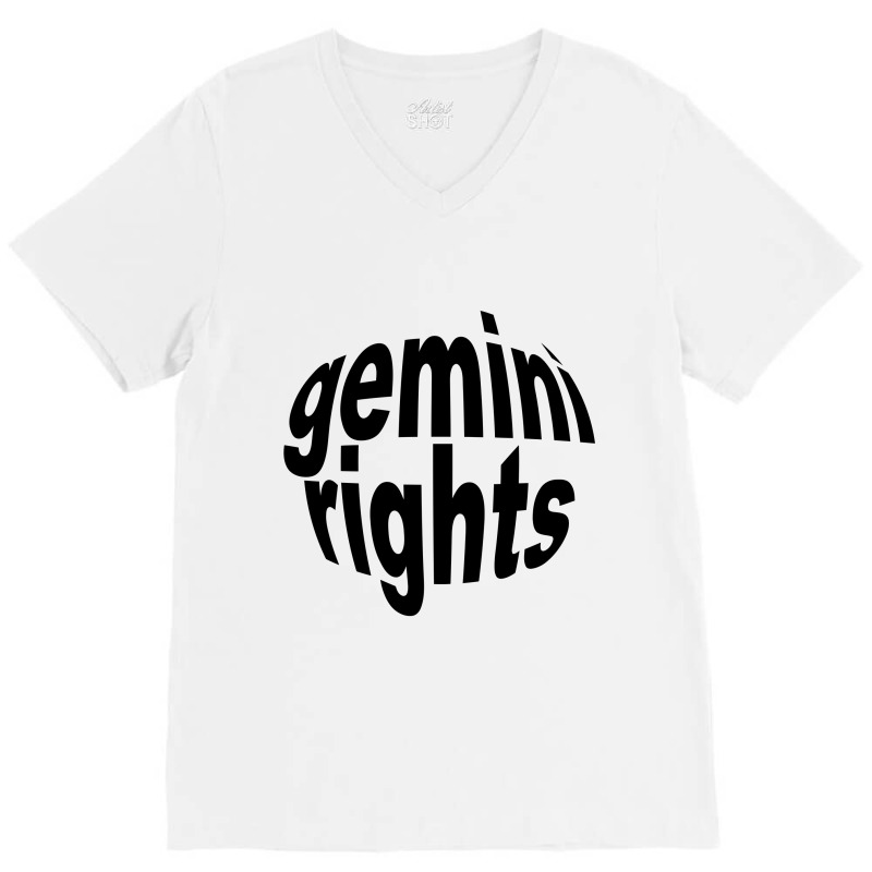 Gemini Rights V-Neck Tee by degetwo | Artistshot