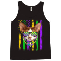 Cute Oriental Cat Lover American Flag Mardi Gras Tank Top | Artistshot