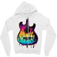 Guitar Graphic Music Lover   Acoustic Guitar Playe Zipper Hoodie | Artistshot