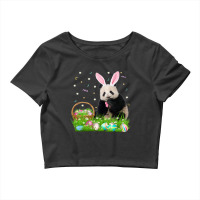 Cute Panda Easter Day Bunny Eggs Easter Costume Gi Crop Top | Artistshot