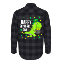 Happy St Pat Trex Day Dino St Patricks Day Toddler Flannel Shirt | Artistshot