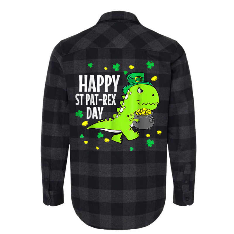 Happy St Pat Trex Day Dino St Patricks Day Toddler Flannel Shirt | Artistshot