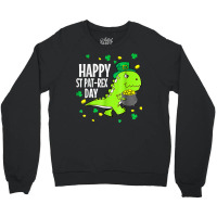 Happy St Pat Trex Day Dino St Patricks Day Toddler Crewneck Sweatshirt | Artistshot