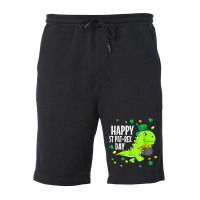 Happy St Pat Trex Day Dino St Patricks Day Toddler Fleece Short | Artistshot