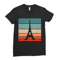 Eiffel Tower Retro Style Vintage T Shirt Ladies Fitted T-shirt | Artistshot