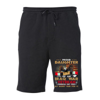 Proud Daughter Of An Iraq Veteran Military Veteran Fleece Short | Artistshot