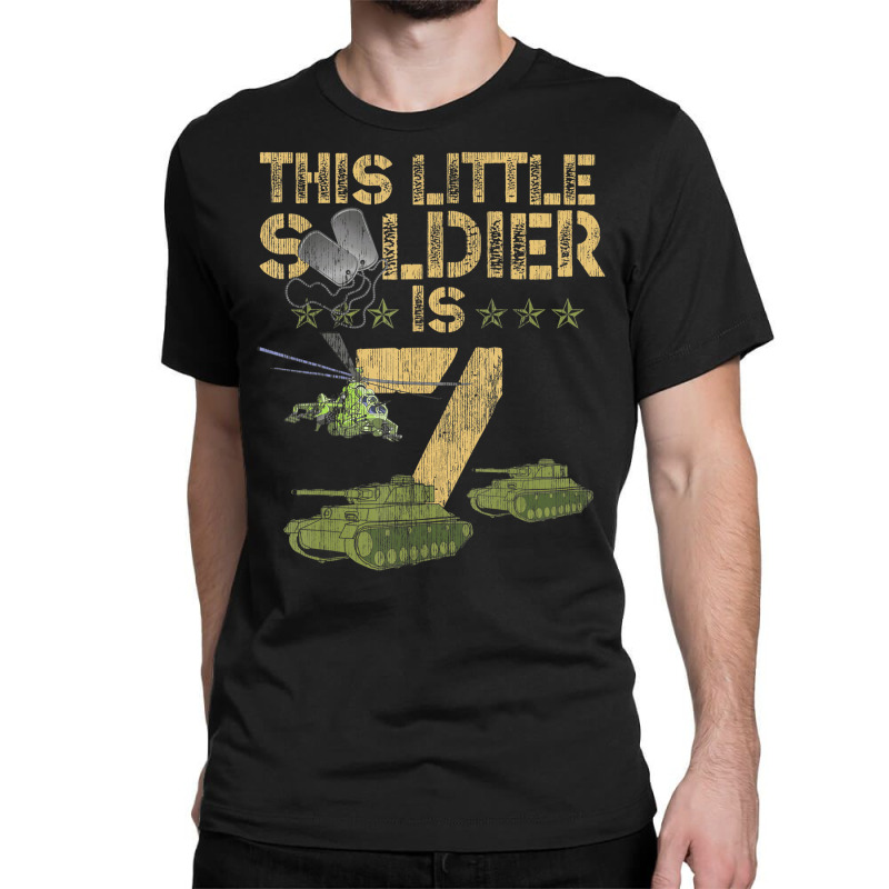 7 Year Old Soldier Birthday Boy 7th Birthday Kids Classic T-shirt | Artistshot