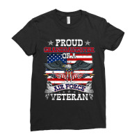 Proud Granddaughter Of A Us Air Force Veteran Mili Ladies Fitted T-shirt | Artistshot