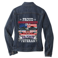 Proud Granddaughter Of A Us Air Force Veteran Mili Ladies Denim Jacket | Artistshot