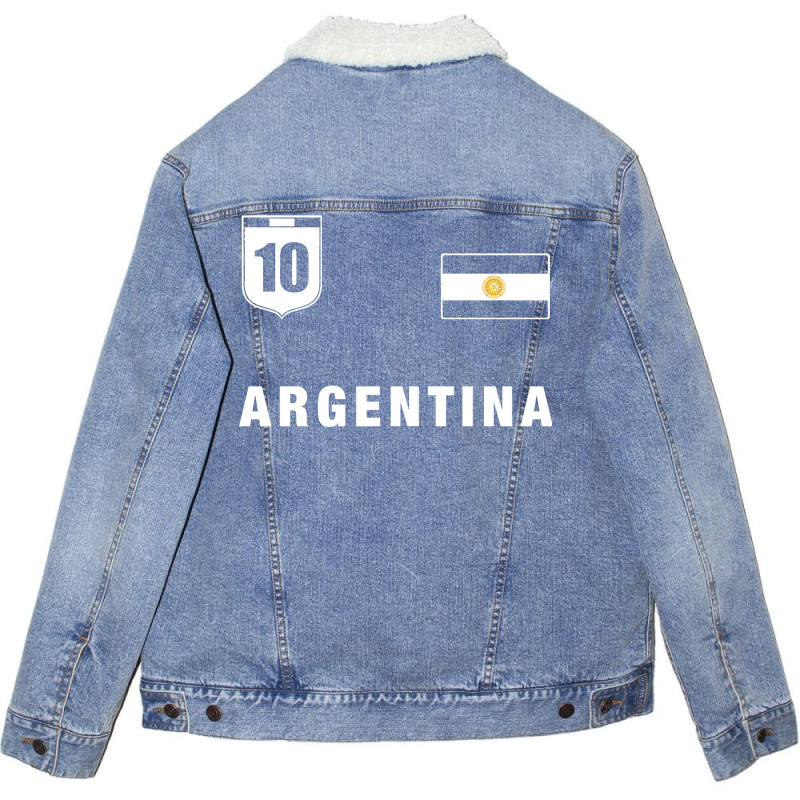 Argentina Outfit Argentina Apparel Argentinian Arg Unisex Sherpa-lined Denim Jacket | Artistshot