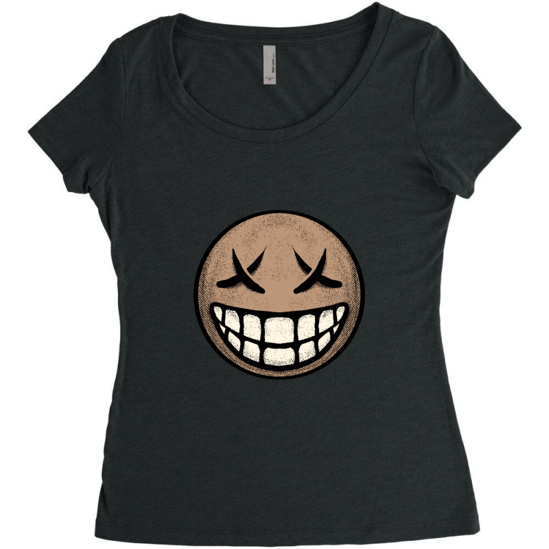 Smile Face Emotion Women's Triblend Scoop T-shirt | Artistshot