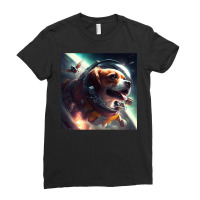 One Small Step For Dog Ladies Fitted T-shirt | Artistshot