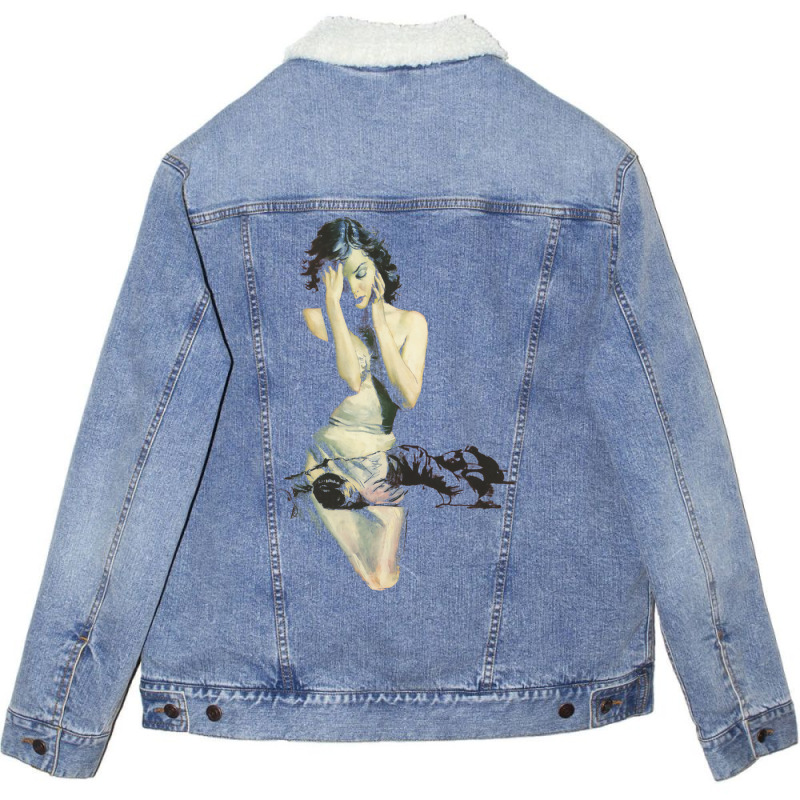 Noir Unisex Sherpa-Lined Denim Jacket by totriadobij | Artistshot