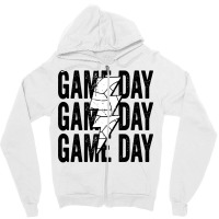 Vintage Game Day Volleyball Lightning Bolt Funny T Zipper Hoodie | Artistshot