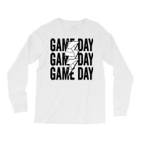 Vintage Game Day Volleyball Lightning Bolt Funny T Long Sleeve Shirts | Artistshot