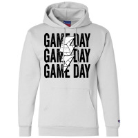 Vintage Game Day Volleyball Lightning Bolt Funny T Champion Hoodie | Artistshot