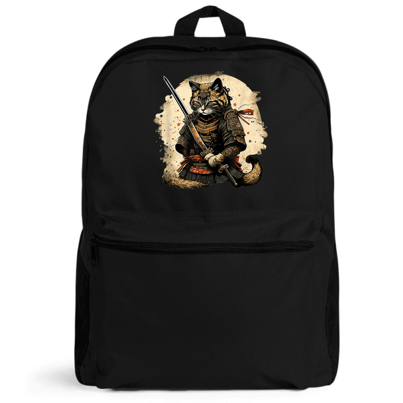 Japanese Cat Samurai Katana Sameowrai Anime T Shir Backpack | Artistshot