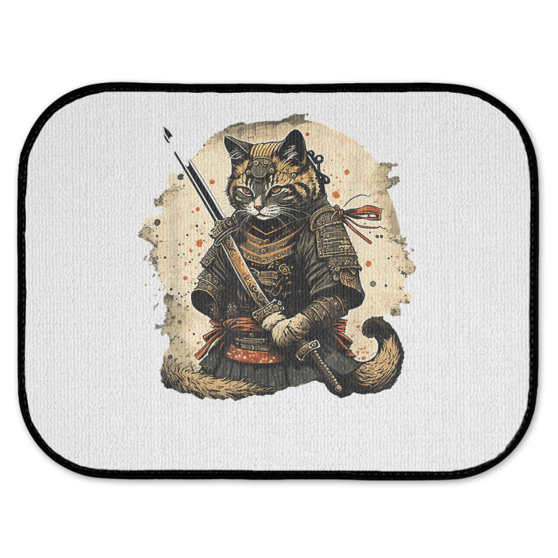 Japanese Cat Samurai Katana Sameowrai Anime T Shir Rear Car Mat | Artistshot