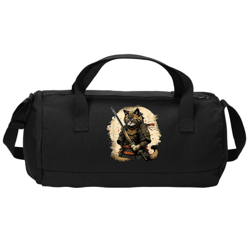 Japanese Cat Samurai Katana Sameowrai Anime T Shir Duffel Bag | Artistshot