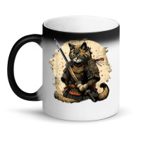 Japanese Cat Samurai Katana Sameowrai Anime T Shir Magic Mug | Artistshot