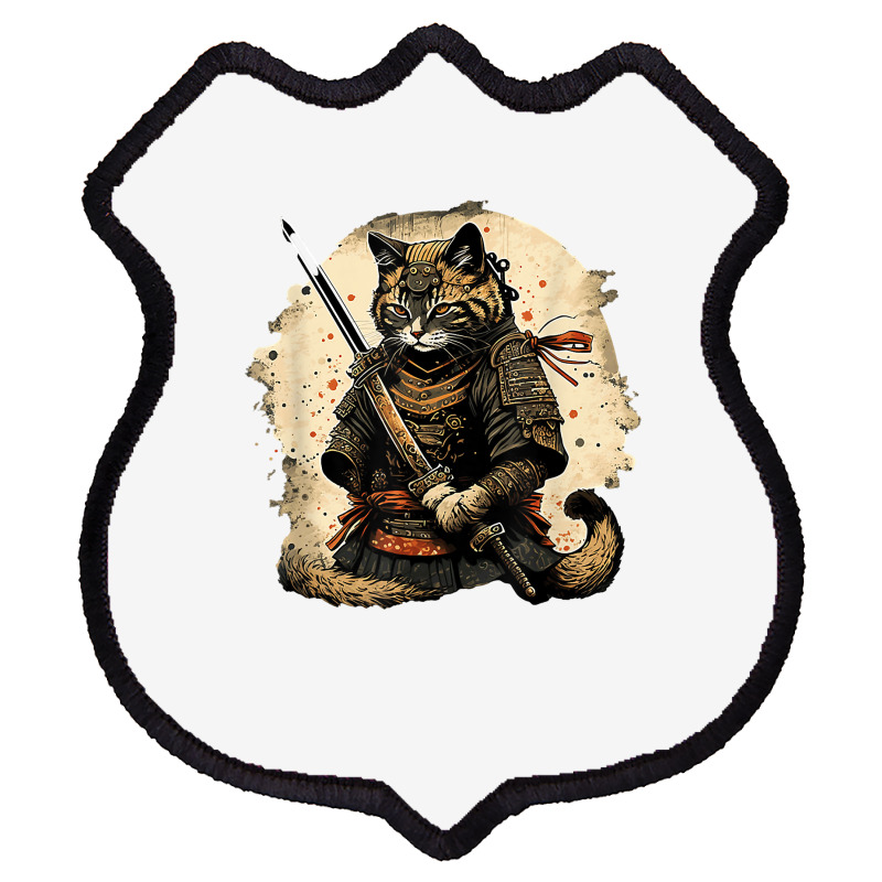 Japanese Cat Samurai Katana Sameowrai Anime T Shir Shield Patch | Artistshot