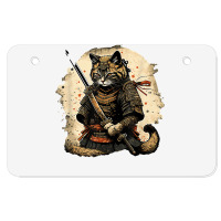 Japanese Cat Samurai Katana Sameowrai Anime T Shir Atv License Plate | Artistshot