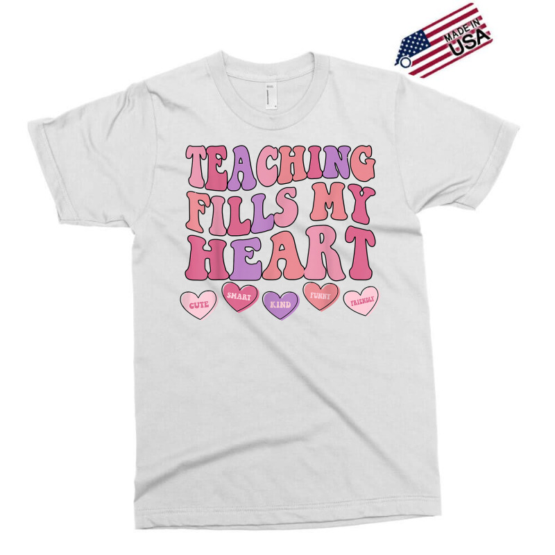 Teaching Fills My Heart Retro Groovy Teacher Valen Exclusive T-shirt | Artistshot