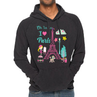 Oh La La I Love Paris Eiffel Tower French Traditio Vintage Hoodie | Artistshot