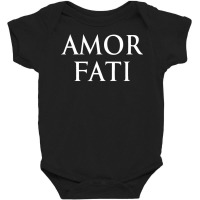 Amor Fati Love Of Fate Latin Stoicism Fate Quotes Baby Bodysuit | Artistshot