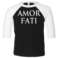 Amor Fati Love Of Fate Latin Stoicism Fate Quotes Toddler 3/4 Sleeve Tee | Artistshot