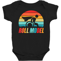 Amputee   Roll Model Retro Vintage Wheelchair Ampu Baby Bodysuit | Artistshot