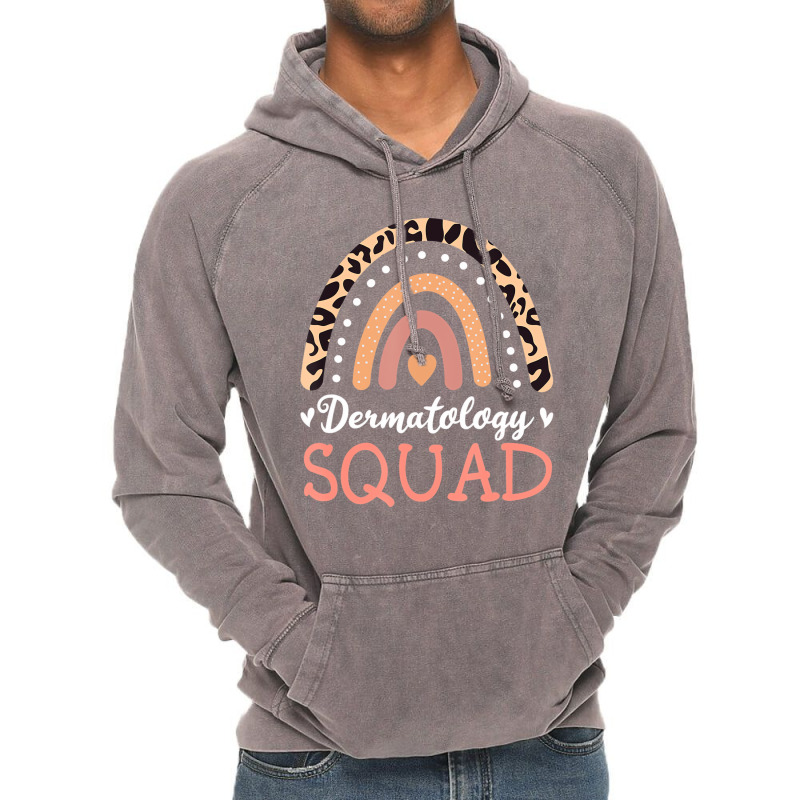 Dermatology Squad Leopard Rainbow Dermatologist Sk Vintage Hoodie | Artistshot