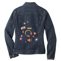 Playlist Mood Ladies Denim Jacket | Artistshot