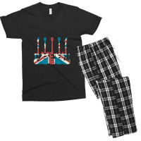 Guitar Player Vintage Guitar Great Britain Flag Bi Men's T-shirt Pajama Set | Artistshot