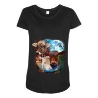 3 Moon Cow Funny Livestock Cattle Animal Lovers Ar Maternity Scoop Neck T-shirt | Artistshot