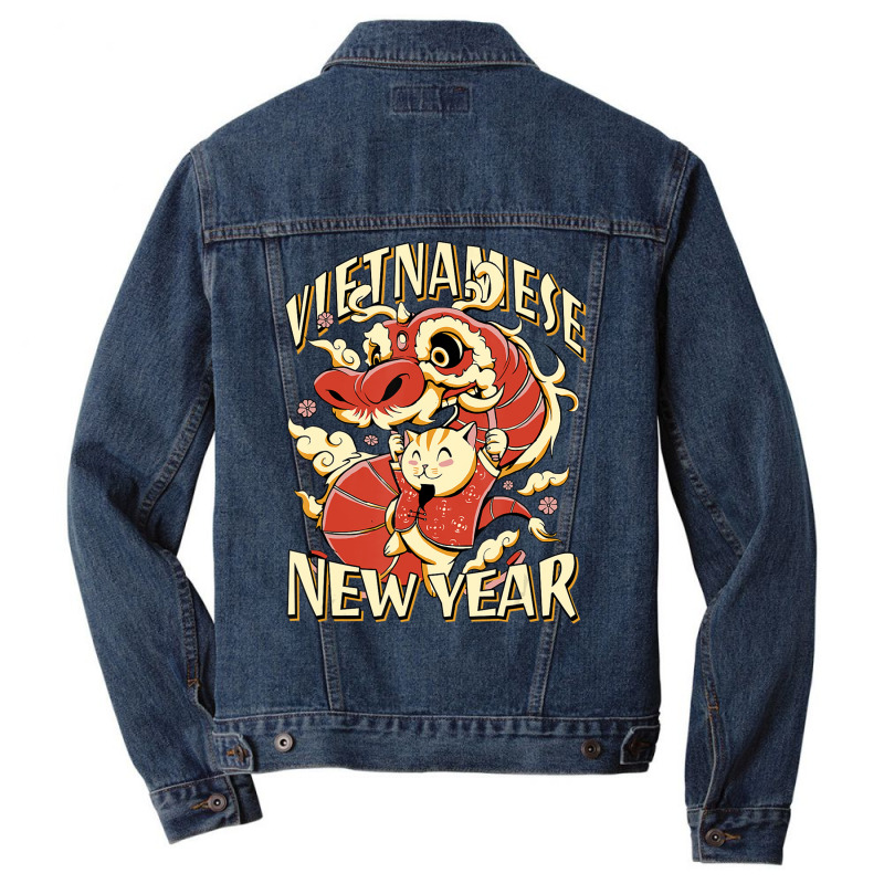 Chinese Vietnamese New Year 12 Zodiacs Dragon Danc Men Denim Jacket by mheny | Artistshot