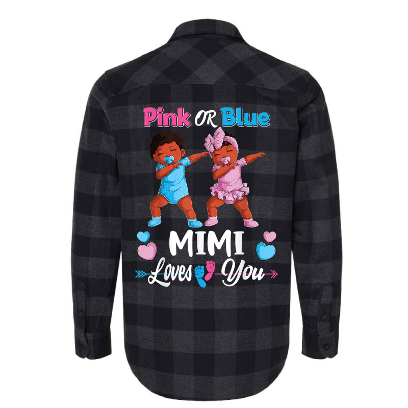 Pink Or Blue Mimi Loves You Black Baby Gender Reve Flannel Shirt by yucalsye | Artistshot