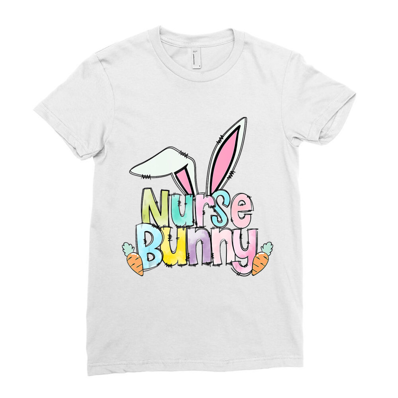 Novelty Nurse Bunny Easter Day One Hoppy Nurse Bun Ladies Fitted T-Shirt by africaka | Artistshot