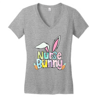 Novelty Nurse Bunny Easter Day One Hoppy Nurse Bun Women's V-neck T-shirt | Artistshot