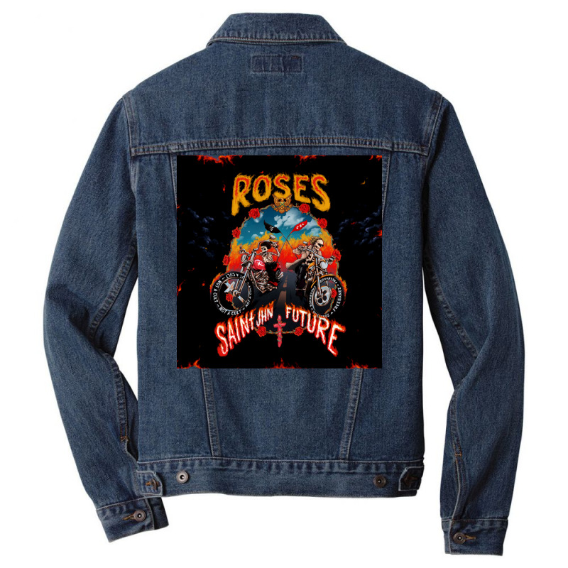 Jean jacket with roses on sale mens